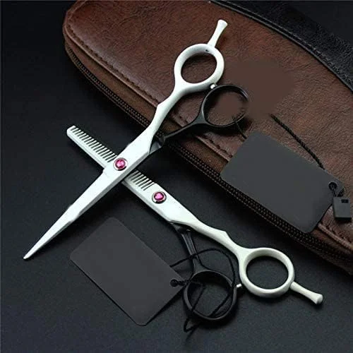 قیچی آرایشگری مو، 5.5 اینچ، برند حرفه ای، قیچی اصلاح و پیتاژ مو، استیل ضد زنگ، ابزار آرایشگری، مناسب دست راست