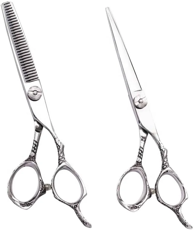 قیچی آرایشگری مو، ابزار پیرایش موی حرفه ای 6 اینچی، قیچی های سلمانی برای نازک کردن و مرتب کردن مو