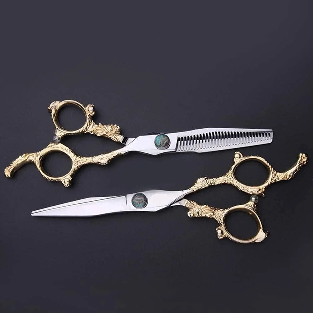 قیچی آرایشگری، قیچی پیرایش مو، قیچی آرایشگری جدید کودکانه و خانوادگی، قیچی آرایشگری حرفه ای با روکش طلایی، ابزار برش مو