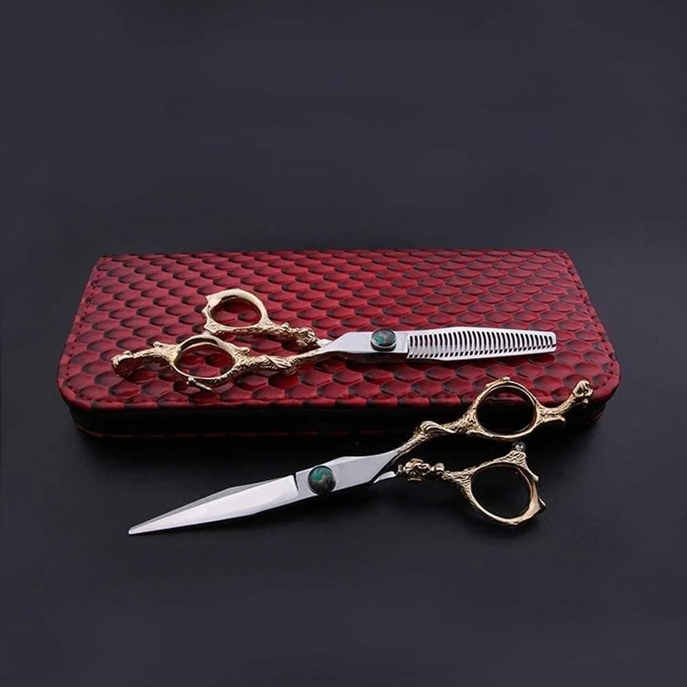 قیچی آرایشگری، قیچی پیرایش مو، قیچی آرایشگری جدید کودکانه و خانوادگی، قیچی آرایشگری حرفه ای با روکش طلایی، ابزار برش مو