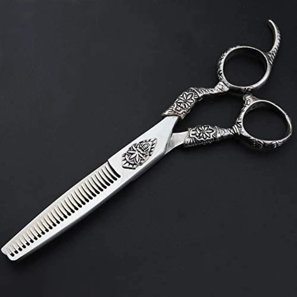 قیچی آرایشگری، قیچی اصلاح مو 6 اینچی، قیچی آرایشگری مخصوص آرایشگران، قیچی تخت + قیچی دندانه دار، ابزار حرفه ای و اصل