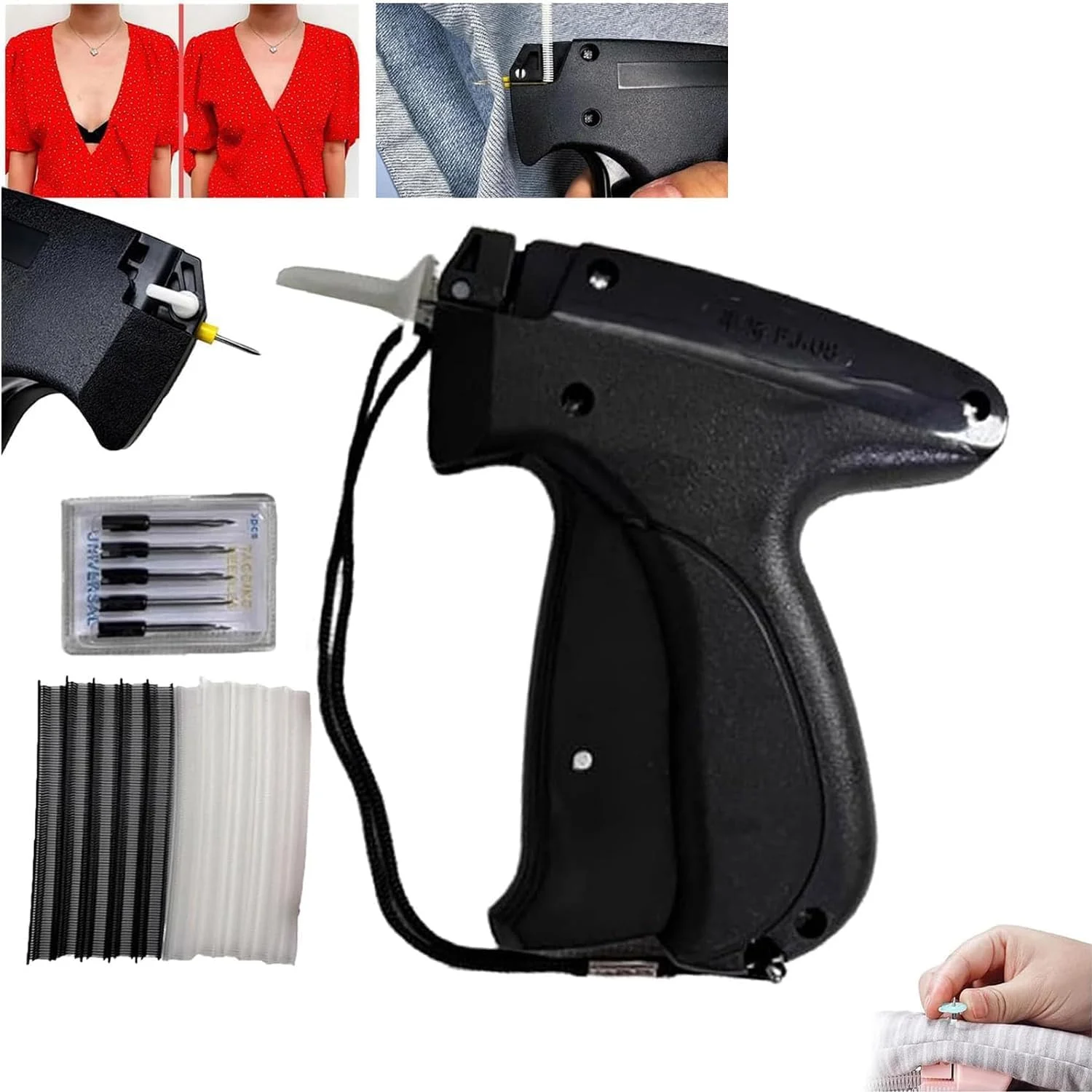 Aputue Speedy Clothing Fixer, Instant Button Garment Connector, Micro Tagging Stitch Tool for Clothes, Stitch Quick Clothing Fixer, Quilt Tacking, Mini Stitch Hemming