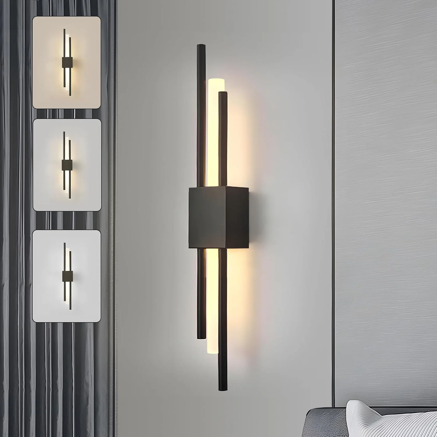 YATAI Modern LED Wall Light, 6W LED Wall Lamp, 50cm Dimmable 3-Color Lighting Fixture for Bedroom, Dining Room, Mirror Side, and Dressing Table