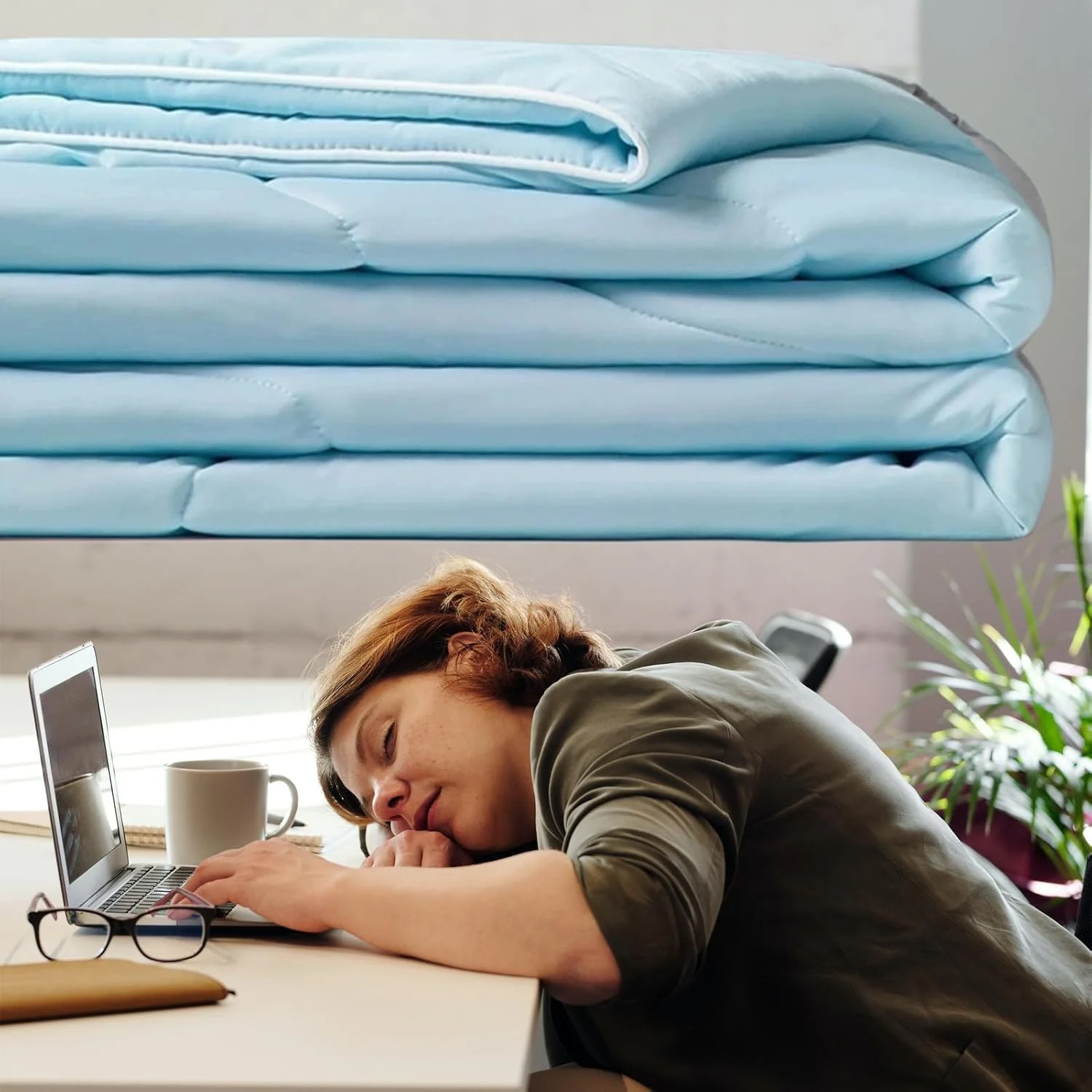 پتوی خنک کننده، رو تختی خنک و سبک - روکش تنفسی و راحت برای خوابگاه، مناسب برای خانم ها، هوای گرم، تخت خواب، آقایان، مبل و منزل