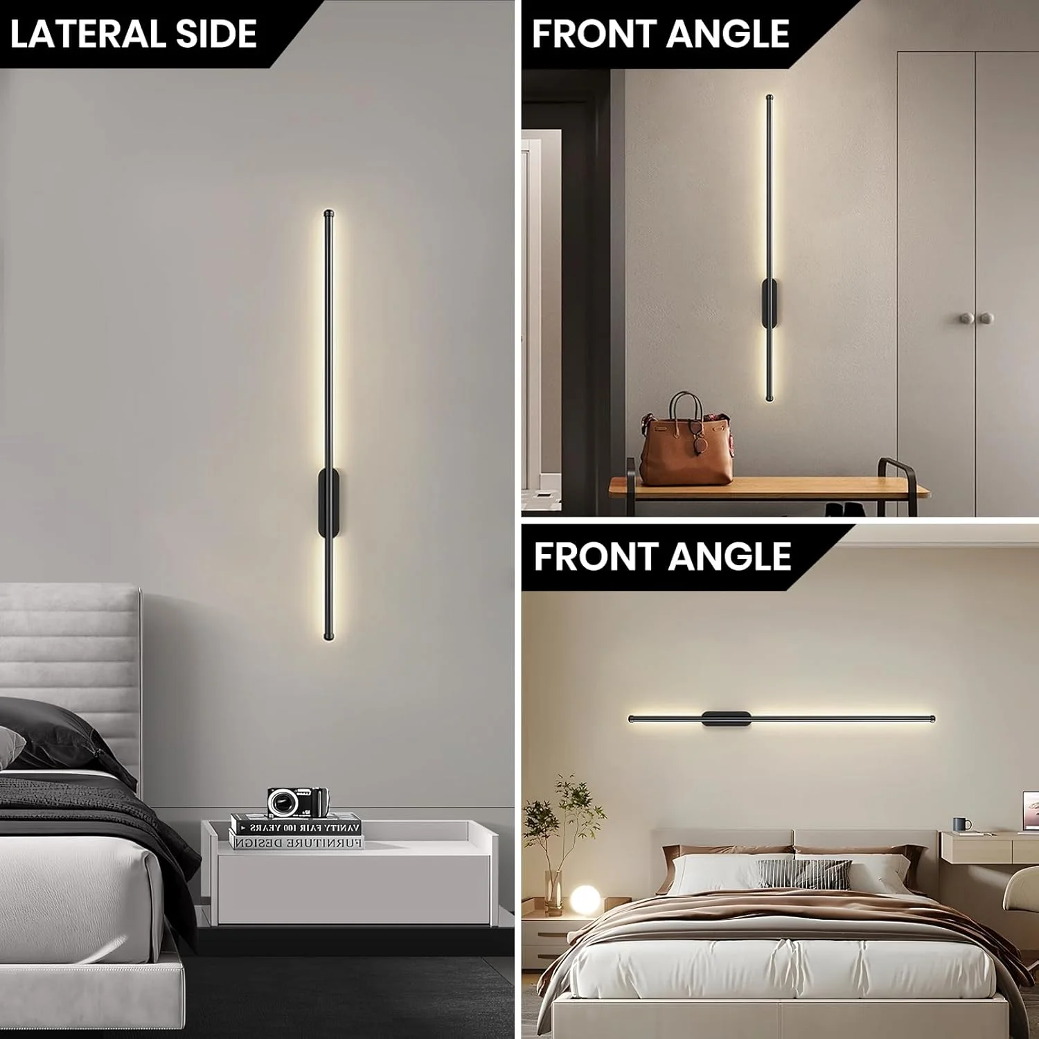 چراغ دیواری مدرن LED یاتای، مناسب اتاق خواب، اتاق غذاخوری و کنار آینه، چراغ دیواری داخلی LED دیمر دار، چراغ دیواری آلومینیومی اکریلیک نواری بلند (60 سانتی متر، 9 وات) چراغ دیواری مدرن LED یاتای، مناسب اتاق خواب، اتاق غذاخوری و کنار آینه، چراغ دیواری داخلی LED دیمر دار، چراغ دیواری آلومینیومی اکریلیک نواری بلند (60 سانتی متر، 9 وات)
