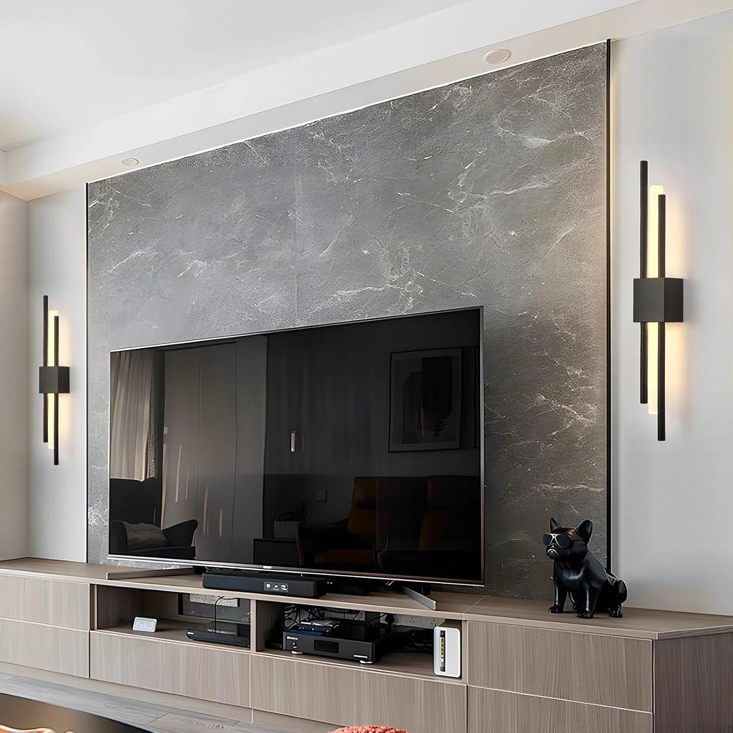 YATAI Modern LED Wall Light, 6W LED Wall Lamp, 50cm Dimmable 3-Color Lighting Fixture for Bedroom, Dining Room, Mirror Side, and Dressing Table