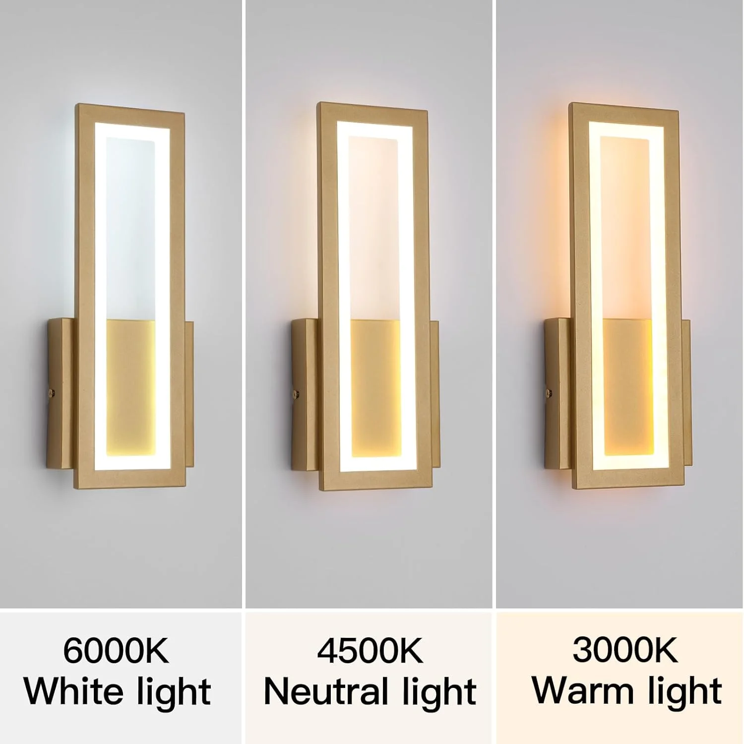 چراغ دیواری اتاق خواب داخلی YT YATAI LIGHTING، چراغ دیواری LED مدرن طلایی برای اتاق نشیمن، لامپ دیواری با دمای رنگ قابل تنظیم (15 وات) چراغ دیواری اتاق خواب داخلی YT YATAI LIGHTING، چراغ دیواری LED مدرن طلایی برای اتاق نشیمن، لامپ دیواری با دمای رنگ قابل تنظیم (15 وات)