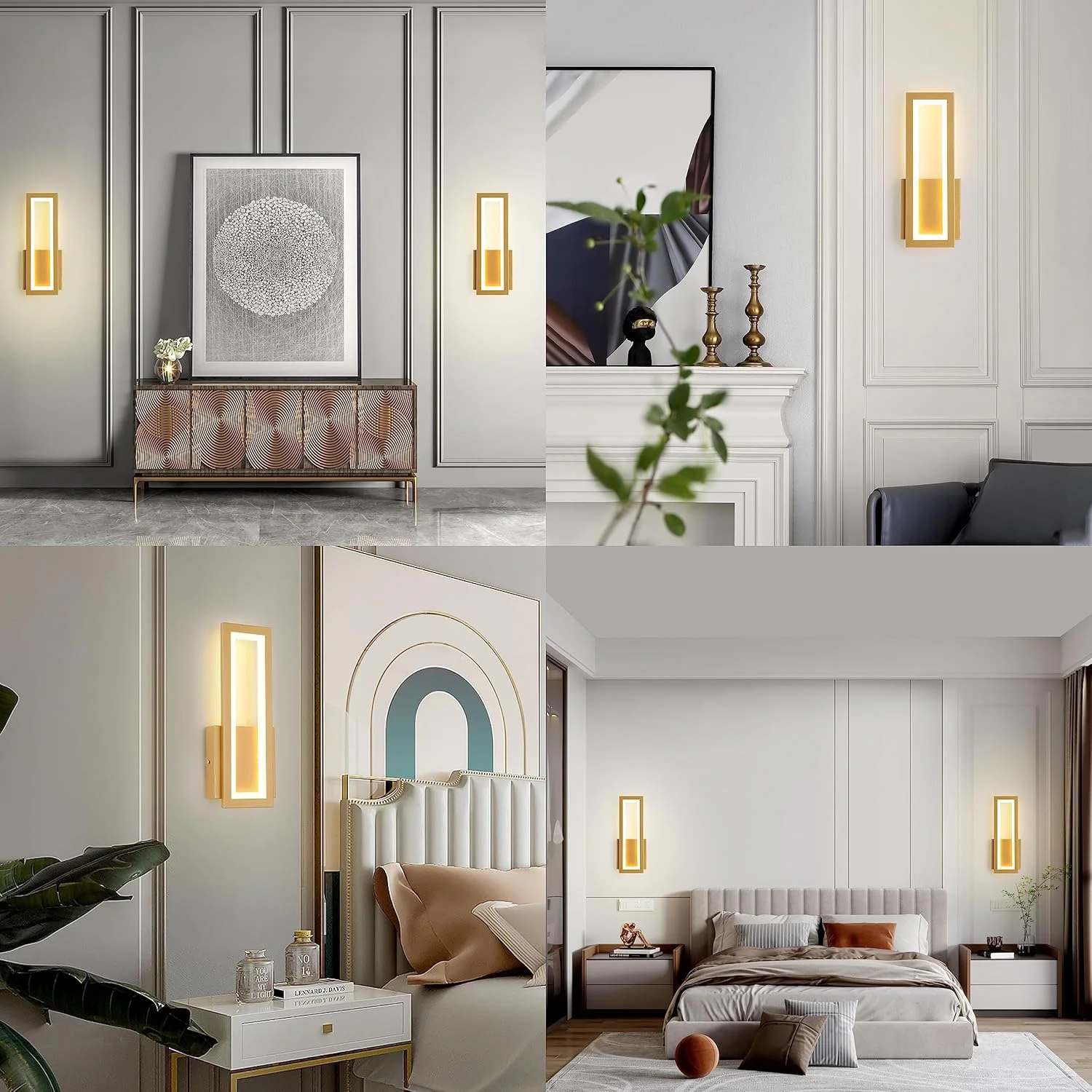 چراغ دیواری اتاق خواب داخلی YT YATAI LIGHTING، چراغ دیواری LED مدرن طلایی برای اتاق نشیمن، لامپ دیواری با دمای رنگ قابل تنظیم (15 وات) چراغ دیواری اتاق خواب داخلی YT YATAI LIGHTING، چراغ دیواری LED مدرن طلایی برای اتاق نشیمن، لامپ دیواری با دمای رنگ قابل تنظیم (15 وات)