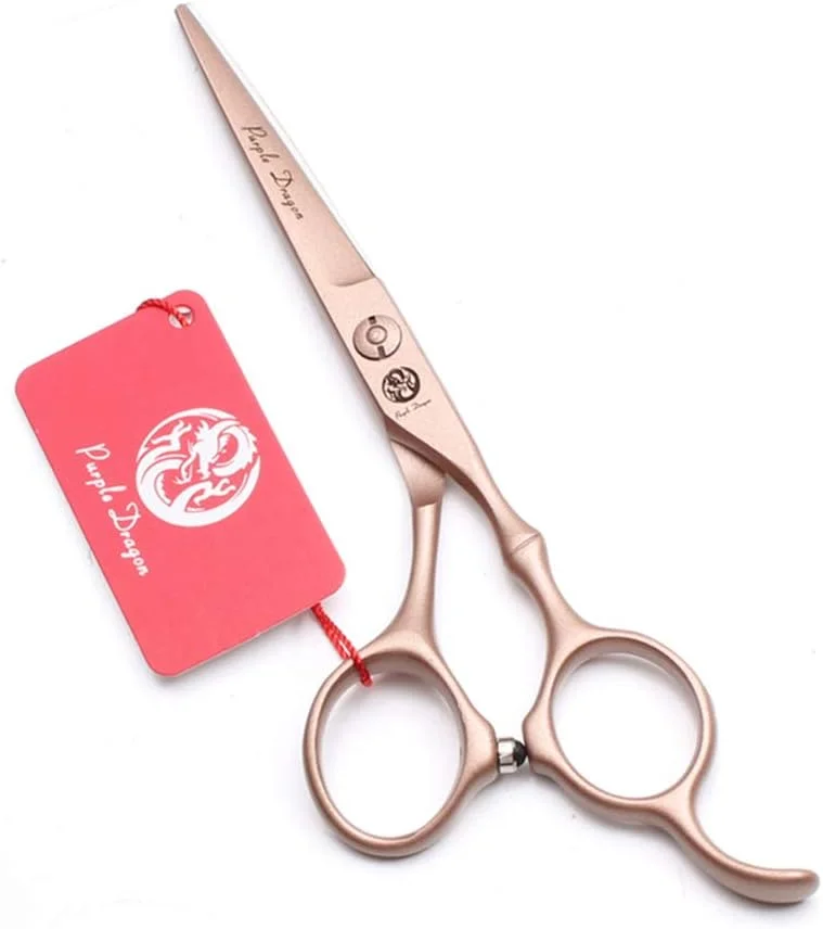 ست قیچی آرایشگری حرفه ای SXFXZ، سایز 5.5/6.0 اینچ، مشکی طلایی، قیچی پیرایشگری، قیچی اصلاح مو، فولاد 9CR با کیفیت بالا، آرایشگران تیز، کیت سالن خانگی، کیف چرمی، شانه، 6.0 اینچ