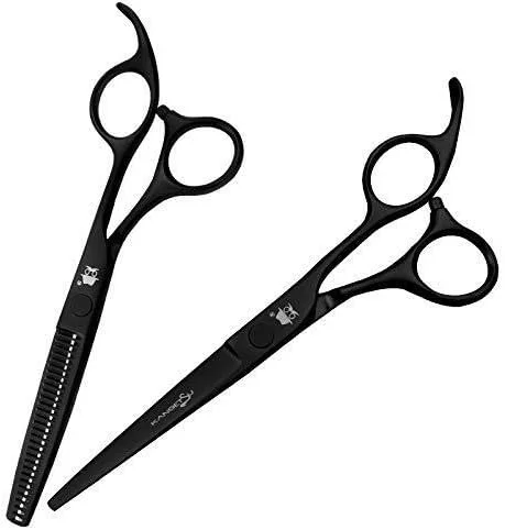 قیچی آرایشگری موی ظریف UNBANE، قیچی کوتاهی مو، ست قیچی پیتاژ مو، قیچی آرایشگری حرفه ای مناسب برای سالن ها، آرایشگاه ها و علاقه مندان به مو - ابزار 6.0 اینچی