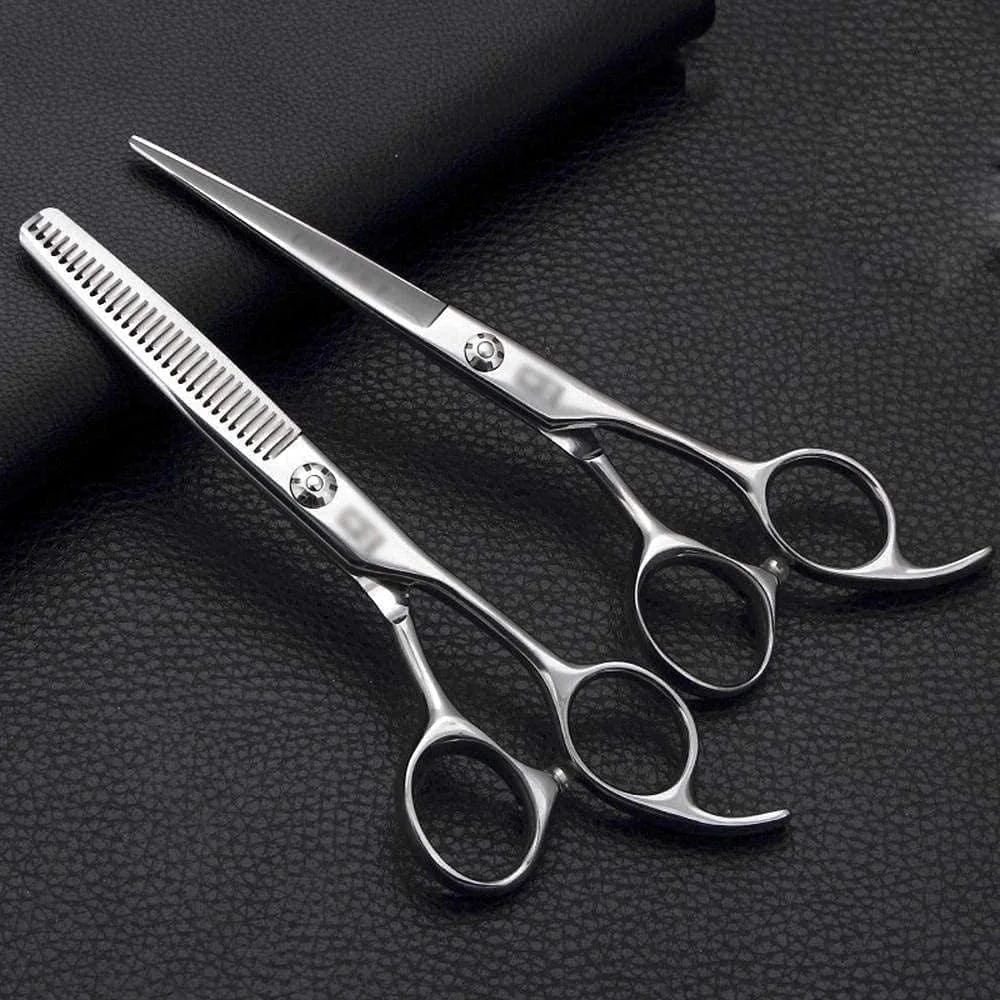 قیچی آرایشگری ENPAP سایز 6.0 اینچ، ست حرفه ای آرایشگری شامل قیچی کات و قیچی اره ای، قیچی آرایشگری استیل ضد زنگ قیچی آرایشگری ENPAP سایز 6.0 اینچ، ست حرفه ای آرایشگری شامل قیچی کات و قیچی اره ای، قیچی آرایشگری استیل ضد زنگ