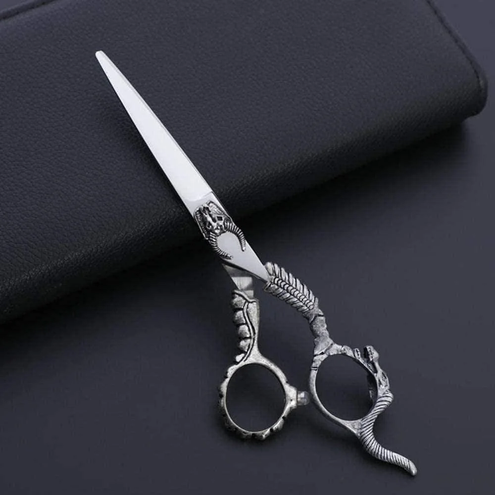 قیچی آرایشگری حرفه ای ENPAP، قیچی اصلاح مو و قیچی پیتاژ، مدل شمشیری، 15 سانتی متر، نقره ای، مناسب برای آرایشگاه ها یا استفاده خانگی