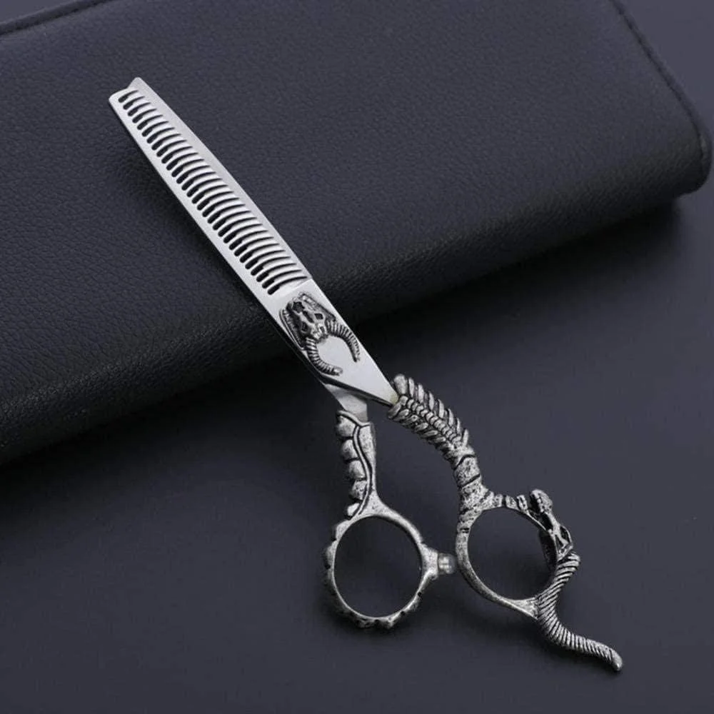 قیچی آرایشگری حرفه ای ENPAP، قیچی اصلاح مو و قیچی پیتاژ، مدل شمشیری، 15 سانتی متر، نقره ای، مناسب برای آرایشگاه ها یا استفاده خانگی