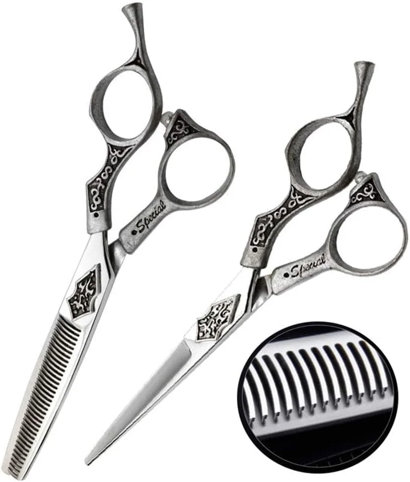 قیچی آرایشگری، قیچی پیرایشگری، قیچی موی تیز و دقیق حرفه ای 6.0 اینچ برای آرایشگاه، سالن و استفاده خانگی