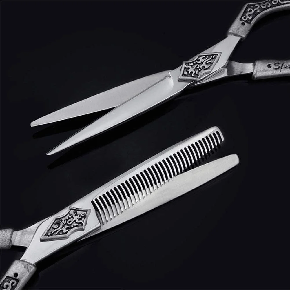 قیچی آرایشگری، قیچی پیرایشگری، قیچی موی تیز و دقیق حرفه ای 6.0 اینچ برای آرایشگاه، سالن و استفاده خانگی