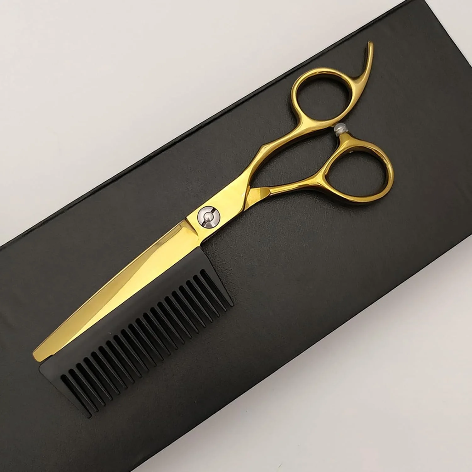 قیچی آرایشگری، قیچی آرایشگری حرفه ای - ابزار آرایشگری 2 در 1 با شانه جداشدنی قیچی پیتاژ برای نظافت حمام، مسافرت، آرایشگر سالن، خانه، مردان، زنان، کودکان و سالمندان