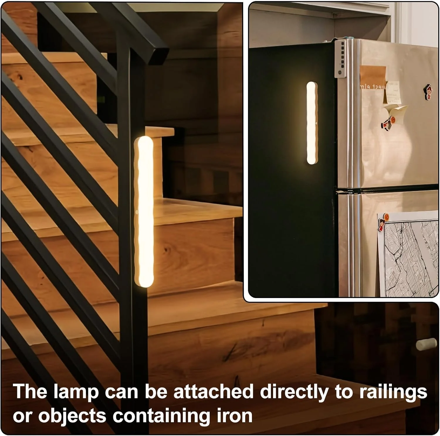 چراغ خواب چرخشی 360 درجه KASTWAVE با کنترل لمسی - چراغ دیواری مغناطیسی با طرح چوب برای اتاق خواب و نشیمن چراغ خواب چرخشی 360 درجه KASTWAVE با کنترل لمسی - چراغ دیواری مغناطیسی با طرح چوب برای اتاق خواب و نشیمن