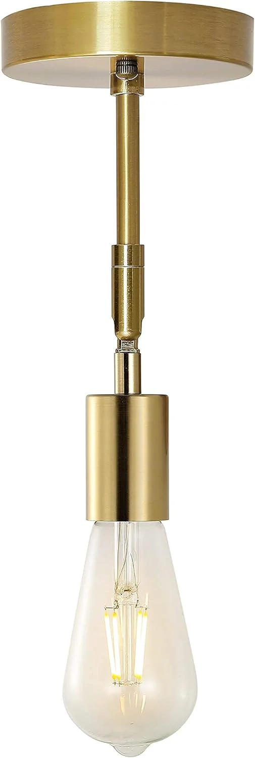 چراغ دیواری چرخشی طلایی KASTWAVE - چراغ روشنایی صنعتی E27 برای اتاق خواب، اتاق نشیمن، حمام (2 عدد، رنگ طلایی)