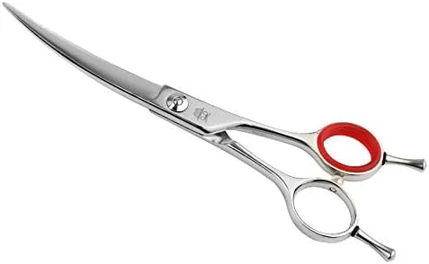 قیچی آرایشگری HIHELO خمیده 6.5 اینچ - قیچی مو فولاد ژاپنی 440C - ابزار برش مو لبه تیغ سالن - ایده آل برای قیچی مو برای افراد راست دست و چپ دست