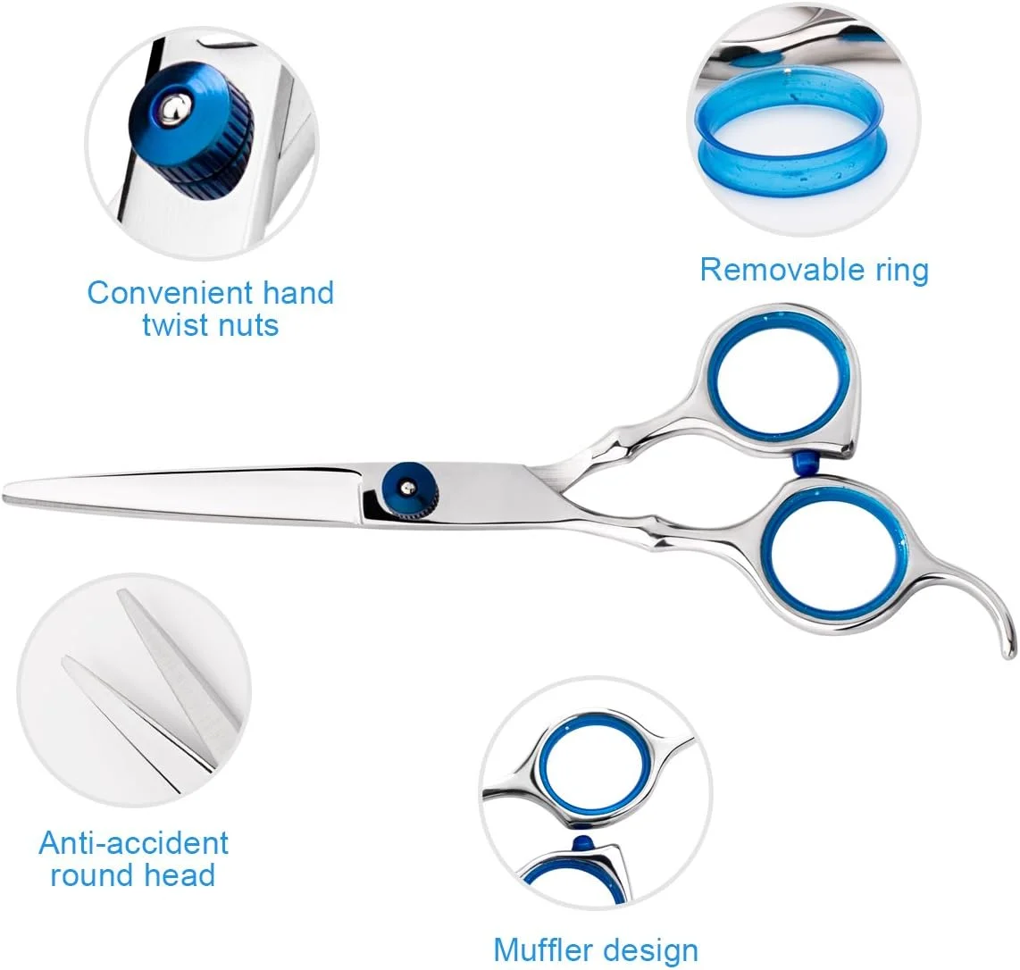 ست حرفه ای پیرایش موی خانگی هایمارت - قیچی های با کیفیت پیرایش مو مناسب آرایشگاه/سالن/خانه به همراه شانه و کیف برای آقایان و بانوان