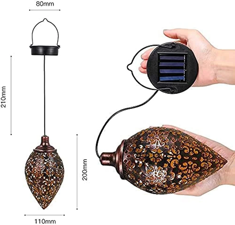 چراغ های خورشیدی آویز KASTWAVE برای فضای باز، چراغ های LED فانوسی خورشیدی باغ، چراغ فلزی تزئینی ضد آب، چراغ محوطه سازی تزئینی برای باغ، پاسیو، حیاط، چمن، پیاده رو چراغ های خورشیدی آویز KASTWAVE برای فضای باز، چراغ های LED فانوسی خورشیدی باغ، چراغ فلزی تزئینی ضد آب، چراغ محوطه سازی تزئینی برای باغ، پاسیو، حیاط، چمن، پیاده رو