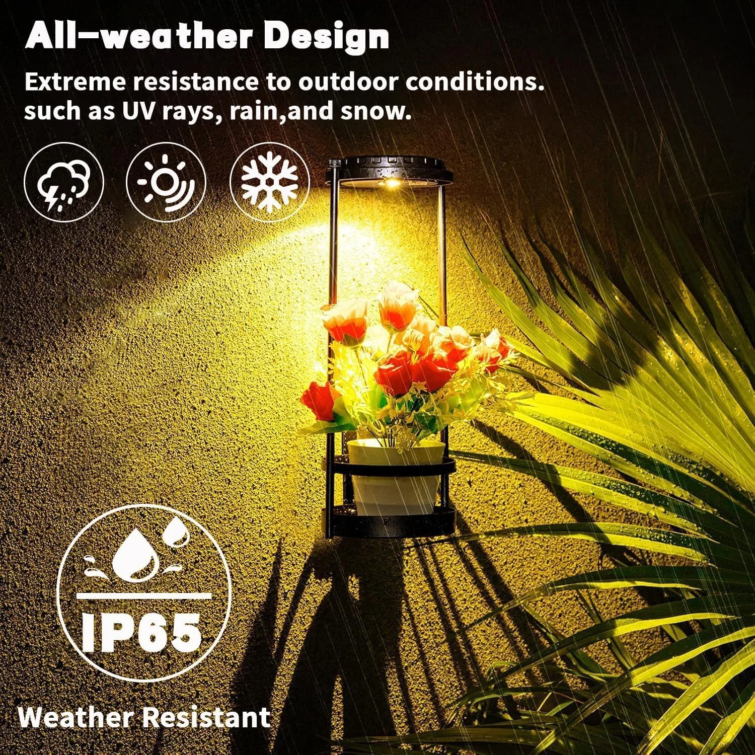 چراغهای خورشیدی ضد آب با پایه گلدان، چراغهای خورشیدی فضای باز با 3 دمای رنگ، نگهدارنده فلزی آویز گلدان، چراغ رشد گیاه، شمعدان دیواری فضای باز برای باغ، حیاط، پاسیو، بالکن، مشکی چراغهای خورشیدی ضد آب با پایه گلدان، چراغهای خورشیدی فضای باز با 3 دمای رنگ، نگهدارنده فلزی آویز گلدان، چراغ رشد گیاه، شمعدان دیواری فضای باز برای باغ، حیاط، پاسیو، بالکن، مشکی