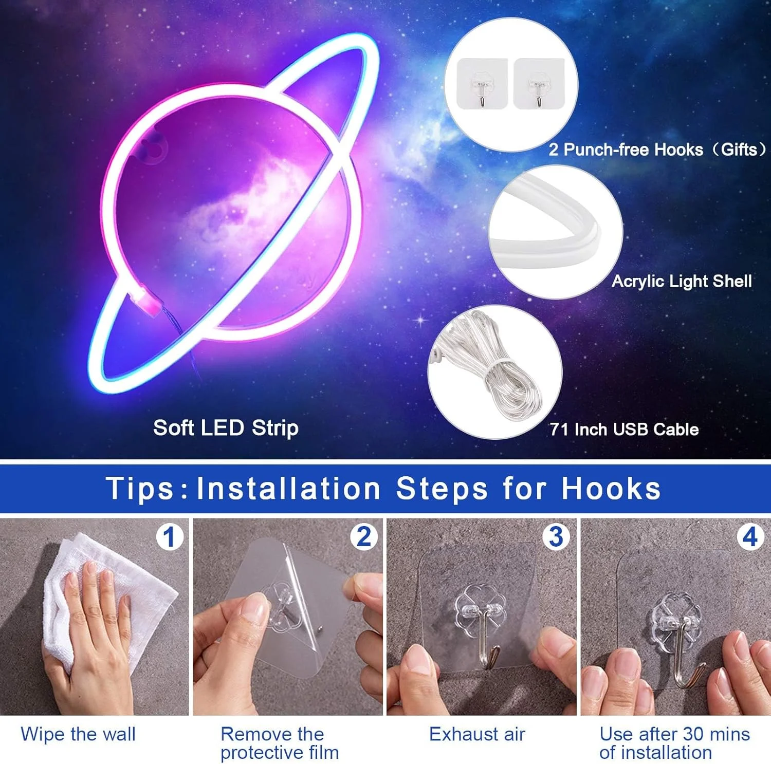 چراغ آویز سیاره ای KASTWAVE، چراغ خواب سیاره ای LED، چراغ های سیاره ای برای اتاق خواب، اتاق کودک، مهمانی، کریسمس، تولد، دکوراسیون سال نو چراغ آویز سیاره ای KASTWAVE، چراغ خواب سیاره ای LED، چراغ های سیاره ای برای اتاق خواب، اتاق کودک، مهمانی، کریسمس، تولد، دکوراسیون سال نو