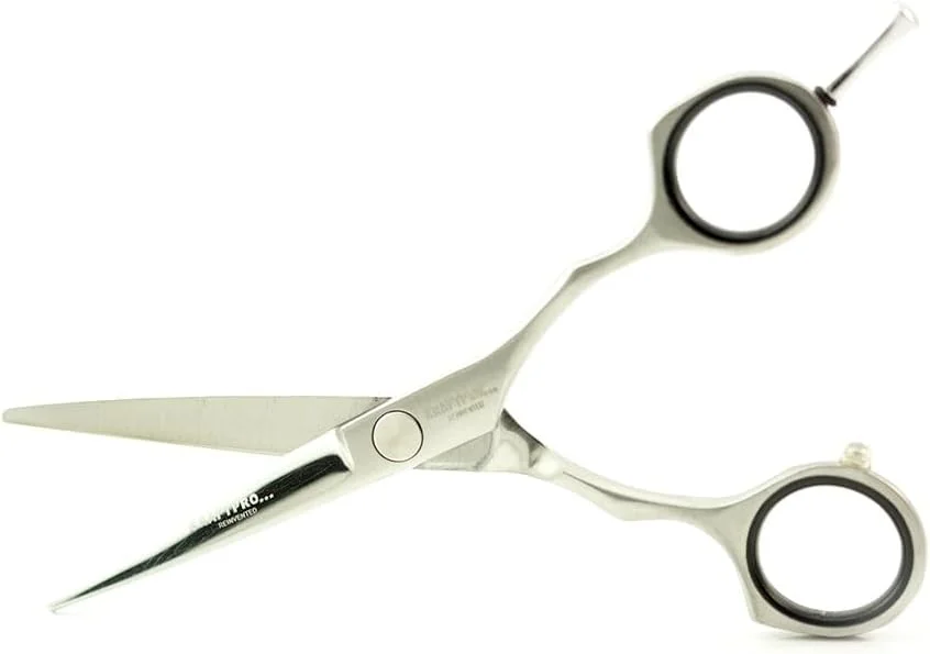 قیچی آرایشگری حرفه ای 5.5 اینچی Kraftpro Reinvented Sh، قیچی اصلاح مو از جنس استیل ضد زنگ به همراه کیف و پارچه روغن تمیز کننده/پیچ