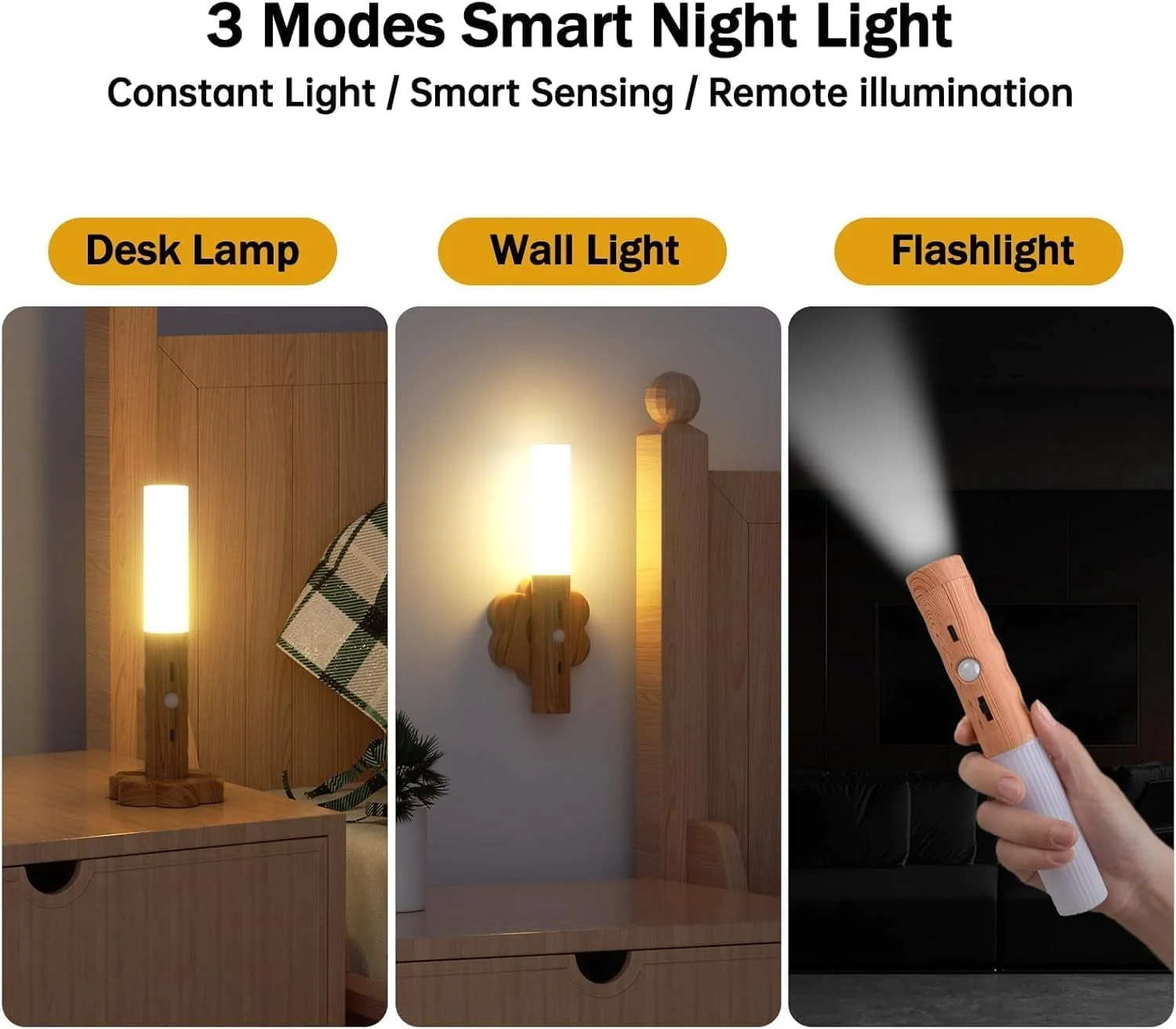 چراغ دیواری قابل شارژ USB، چراغ خواب حسگر حرکتی با قابلیت چسبندگی مغناطیسی، چراغ باتری اتوماتیک بی سیم قابل حمل بدون سیم برای راهرو داخلی، راه پله، اتاق خواب، آشپزخانه، ایوان، نور گرم چراغ دیواری قابل شارژ USB، چراغ خواب حسگر حرکتی با قابلیت چسبندگی مغناطیسی، چراغ باتری اتوماتیک بی سیم قابل حمل بدون سیم برای راهرو داخلی، راه پله، اتاق خواب، آشپزخانه، ایوان، نور گرم