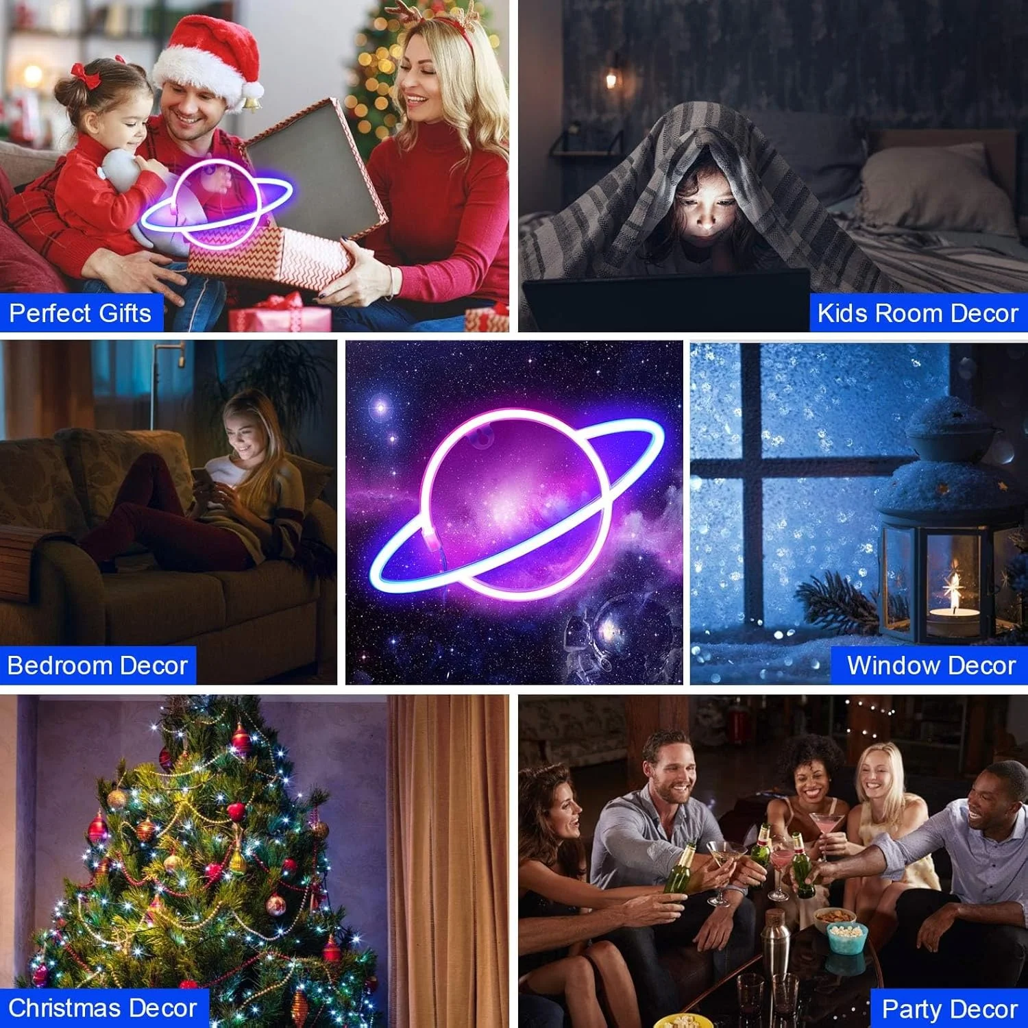 چراغ های آویز دیواری LED طرح سیاره KASTWAVE، چراغ خواب سیاره ای برای اتاق خواب و دکوراسیون منزل چراغ های آویز دیواری LED طرح سیاره KASTWAVE، چراغ خواب سیاره ای برای اتاق خواب و دکوراسیون منزل