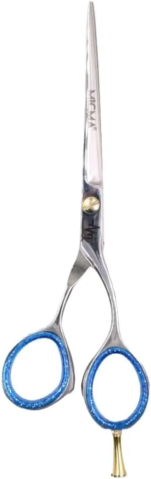 قیچی آرایشگری حرفه ای MICMA | طول کلی 6.5 اینچ | قیچی آرایشگری تیغه ای برای مردان و زنان | قیچی برش موی ممتاز برای سالن (نقره ای)