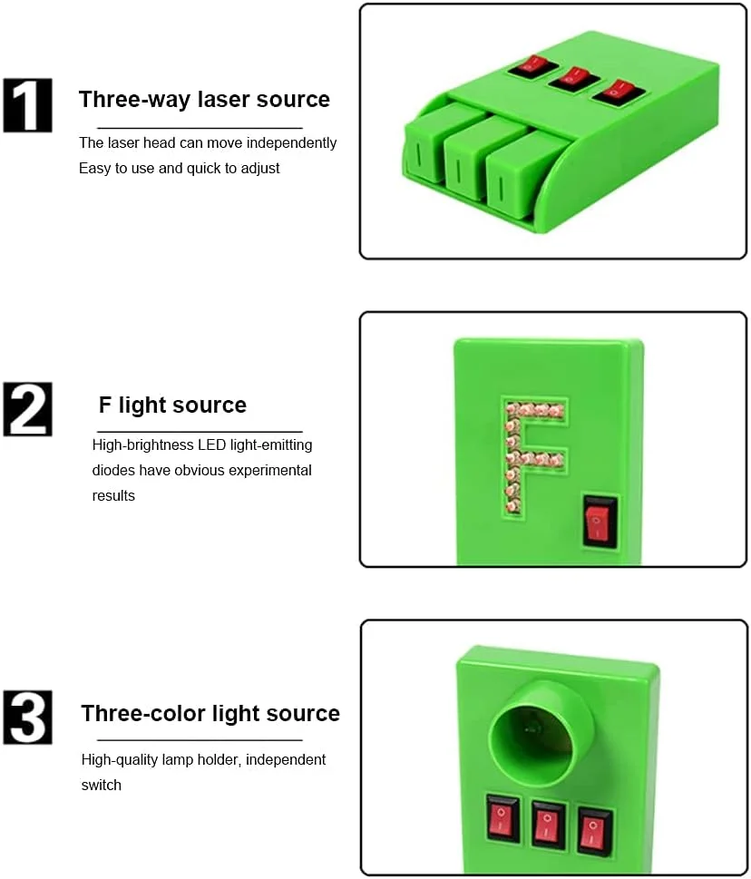 کیت آموزش اپتیک فیزیکی آزمایشگاه علوم WRQzxcv، بدون نیاز به مونتاژ، نیمکت اپتیک تجهیزات آزمایشگاهی با جعبه نگهداری، کیت آموزشی مدرسه خانگی برای کودکان کیت آموزش اپتیک فیزیکی آزمایشگاه علوم WRQzxcv، بدون نیاز به مونتاژ، نیمکت اپتیک تجهیزات آزمایشگاهی با جعبه نگهداری، کیت آموزشی مدرسه خانگی برای کودکان