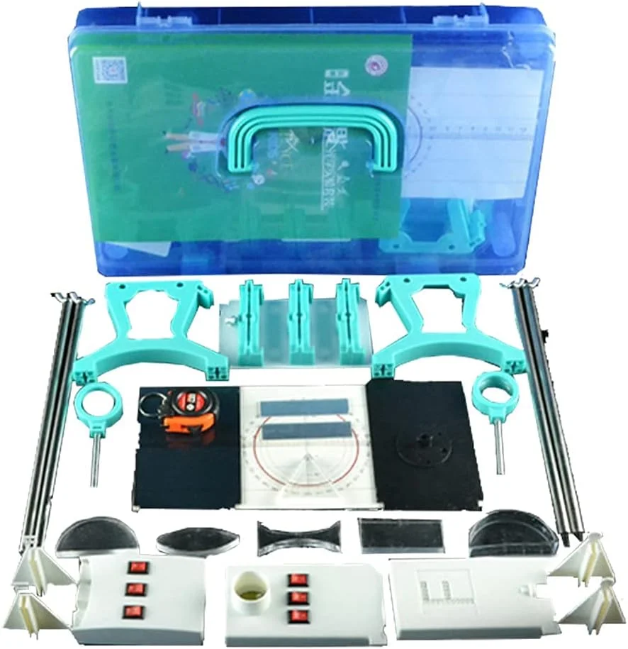 WRQzxcv کیت آموزشی فیزیک آزمایشگاه علوم، کیت اپتیک فیزیکی، تجهیزات آزمایشگاهی اپتیک با جعبه نگهداری