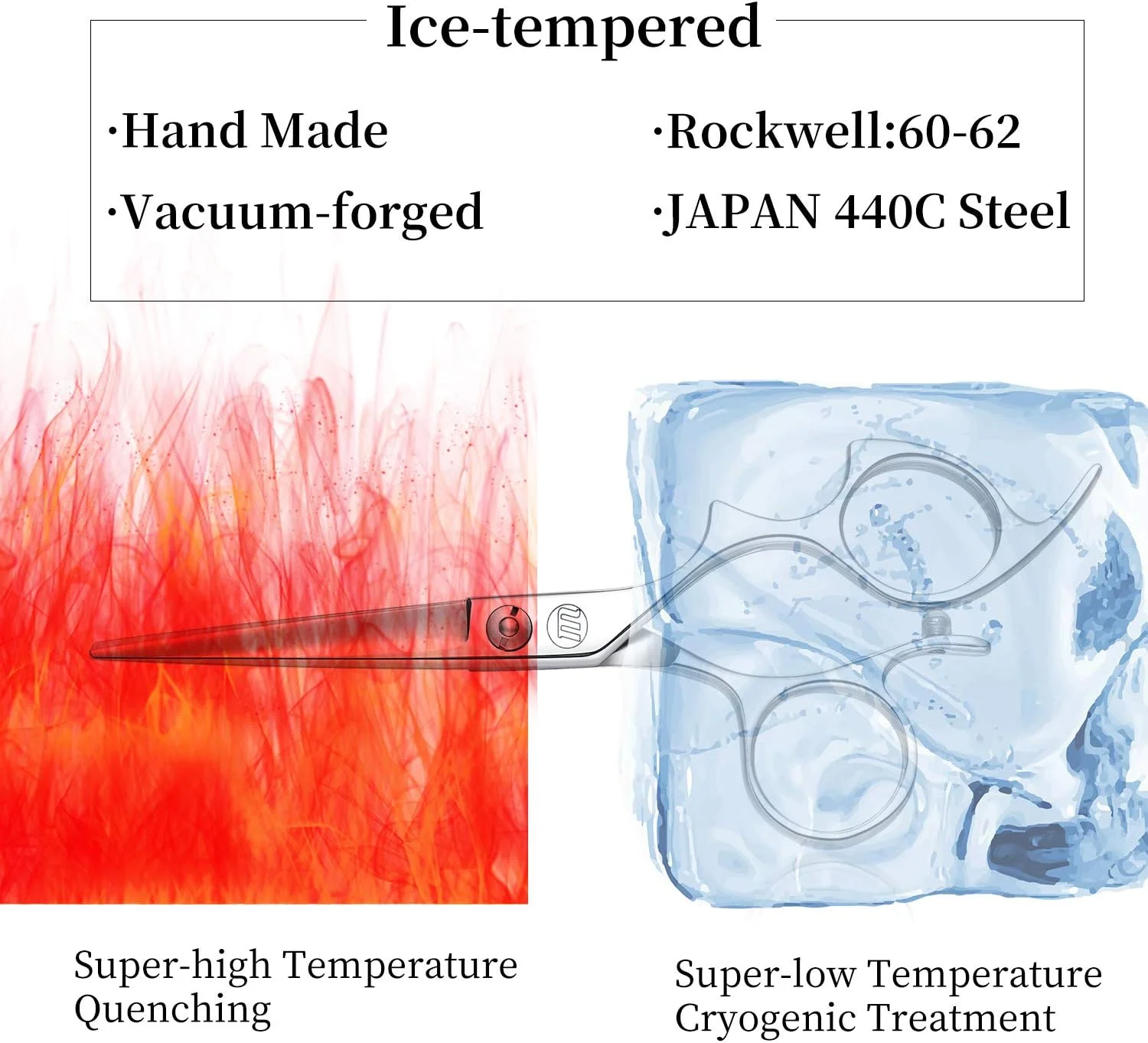 ست قیچی آرایشگری مونتای 15 سانتی متری با سوراخ های بزرگ انگشتی، قیچی های حرفه ای بافت دهنده مو برای آرایشگران، قیچی های آرایشگاهی، فولاد ضد زنگ ژاپنی 440C، نقره ای