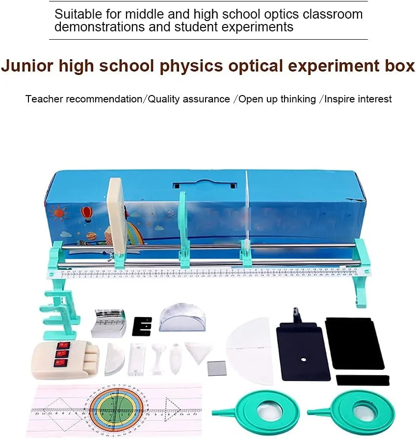 WRQzxcv کیت آموزشی فیزیک آزمایشگاه علوم، فیزیک نور، کیت یادگیری پایه، بدون نیاز به مونتاژ، تجهیزات آزمایشگاهی، نیمکت نوری با جعبه نگهداری WRQzxcv کیت آموزشی فیزیک آزمایشگاه علوم، فیزیک نور، کیت یادگیری پایه، بدون نیاز به مونتاژ، تجهیزات آزمایشگاهی، نیمکت نوری با جعبه نگهداری