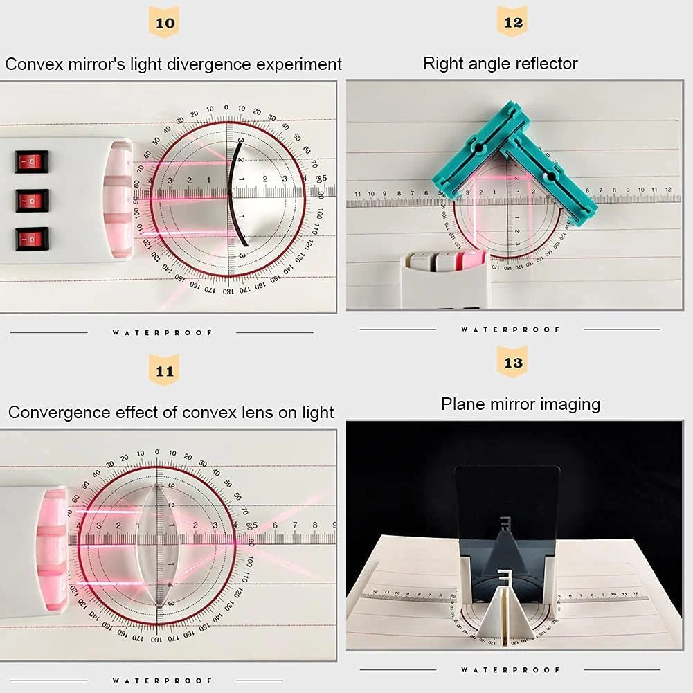 WRQzxcv کیت آموزشی فیزیک آزمایشگاه علوم، کیت اپتیک فیزیکی، تجهیزات آزمایشگاهی اپتیک با جعبه نگهداری WRQzxcv کیت آموزشی فیزیک آزمایشگاه علوم، کیت اپتیک فیزیکی، تجهیزات آزمایشگاهی اپتیک با جعبه نگهداری