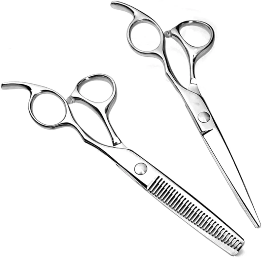 ست قیچی آرایشگری حرفه ای ZJCQA، قیچی موبر 6 اینچی، قیچی V شکل فولاد 9cr13، حذف 20-30% مو، به همراه گیره، تنظیم کننده و پارچه ست قیچی آرایشگری حرفه ای ZJCQA، قیچی موبر 6 اینچی، قیچی V شکل فولاد 9cr13، حذف 20-30% مو، به همراه گیره، تنظیم کننده و پارچه
