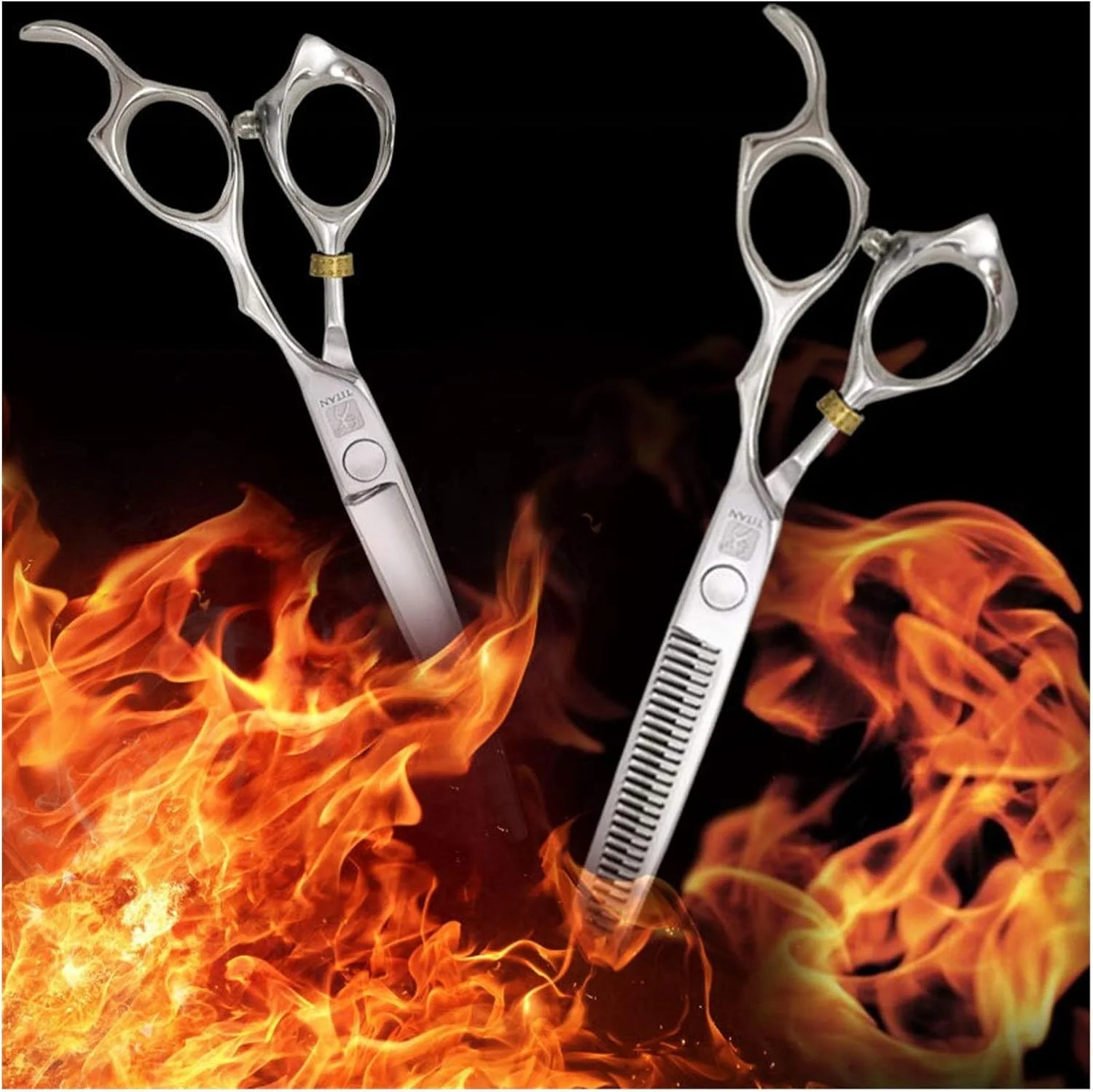 ابزار حرفه ای آرایشگری قیچی آرایشگری (رنگ: T3D55) ابزار حرفه ای آرایشگری قیچی آرایشگری (رنگ: T3D55)