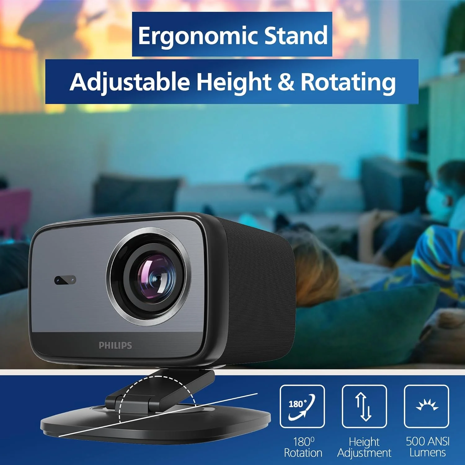 پروژکتور هوشمند فیلیپس Neopix 450، Full HD 1920x1080p، Google TV، منبع نور LED، بلندگوهای استریو 2x5W، مشکی پروژکتور هوشمند فیلیپس Neopix 450، Full HD 1920x1080p، Google TV، منبع نور LED، بلندگوهای استریو 2x5W، مشکی