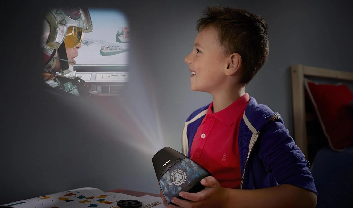 چراغ خواب و پروژکتور کودکانه LED فیلیپس جنگ ستارگان 4.5 ولت، 0.1 وات - مشکی چراغ خواب و پروژکتور کودکانه LED فیلیپس جنگ ستارگان 4.5 ولت، 0.1 وات - مشکی