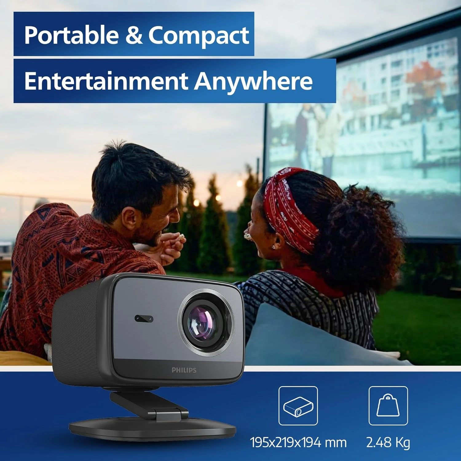 پروژکتور هوشمند فیلیپس Neopix 450، Full HD 1920x1080p، Google TV، منبع نور LED، بلندگوهای استریو 2x5W، مشکی پروژکتور هوشمند فیلیپس Neopix 450، Full HD 1920x1080p، Google TV، منبع نور LED، بلندگوهای استریو 2x5W، مشکی