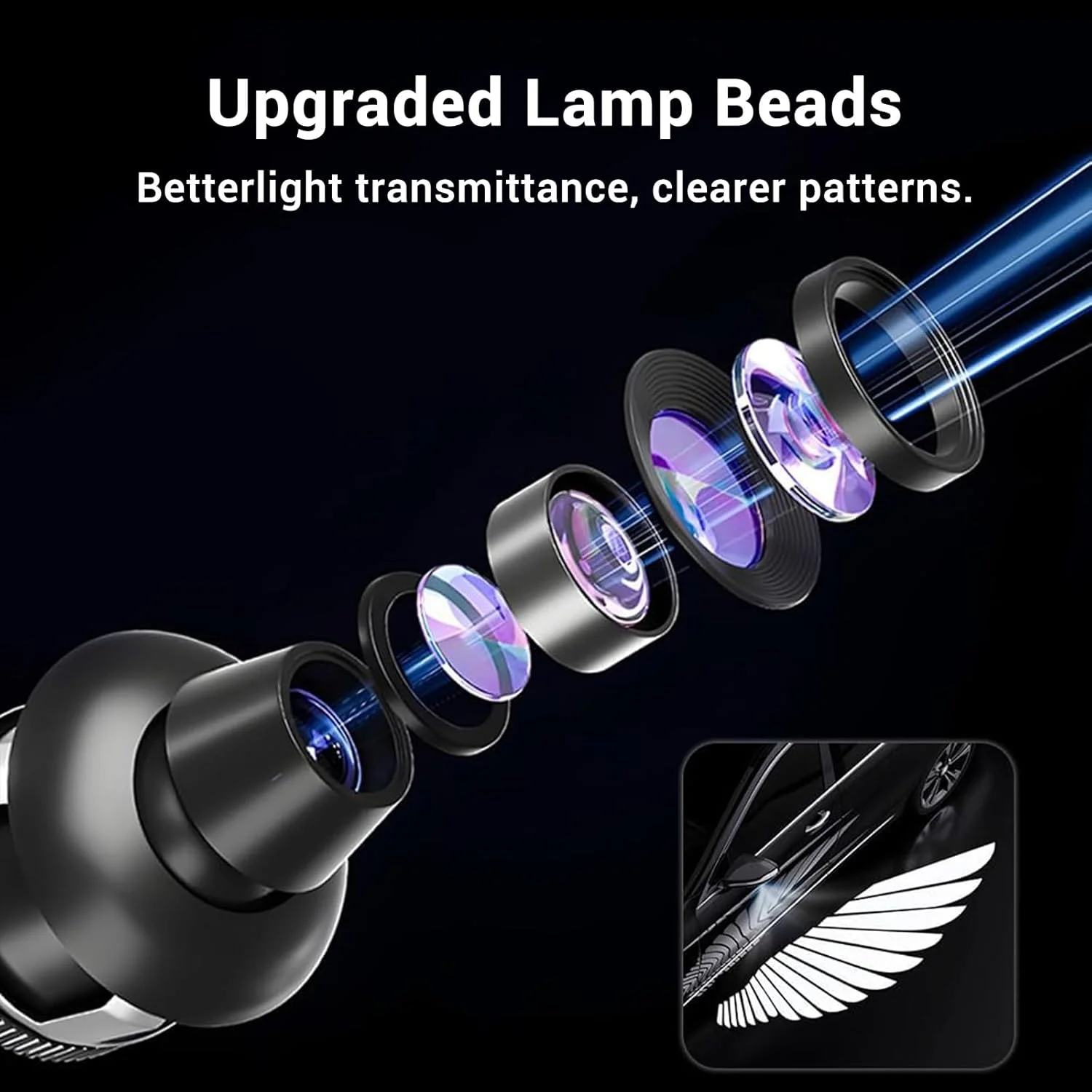 چراغ درب خودرو LED KASTWAVE، پروژکتور لوگو چراغ خوش آمدگویی آینه دید عقب جانبی لوگو برند خودرو چراغ شبح LED پروژکتور برای سدان SUV خودرو تجاری (بال های فرشته) چراغ درب خودرو LED KASTWAVE، پروژکتور لوگو چراغ خوش آمدگویی آینه دید عقب جانبی لوگو برند خودرو چراغ شبح LED پروژکتور برای سدان SUV خودرو تجاری (بال های فرشته)