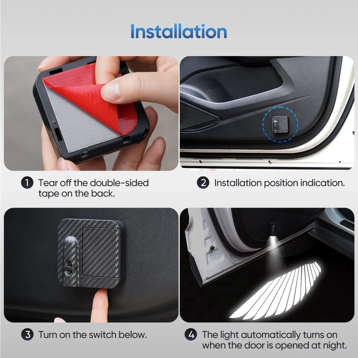 پروژکتور لوگو چراغ درب خودرو KASTWAVE مدل بال فرشته ای LED (دو عدد) پروژکتور لوگو چراغ درب خودرو KASTWAVE مدل بال فرشته ای LED (دو عدد)