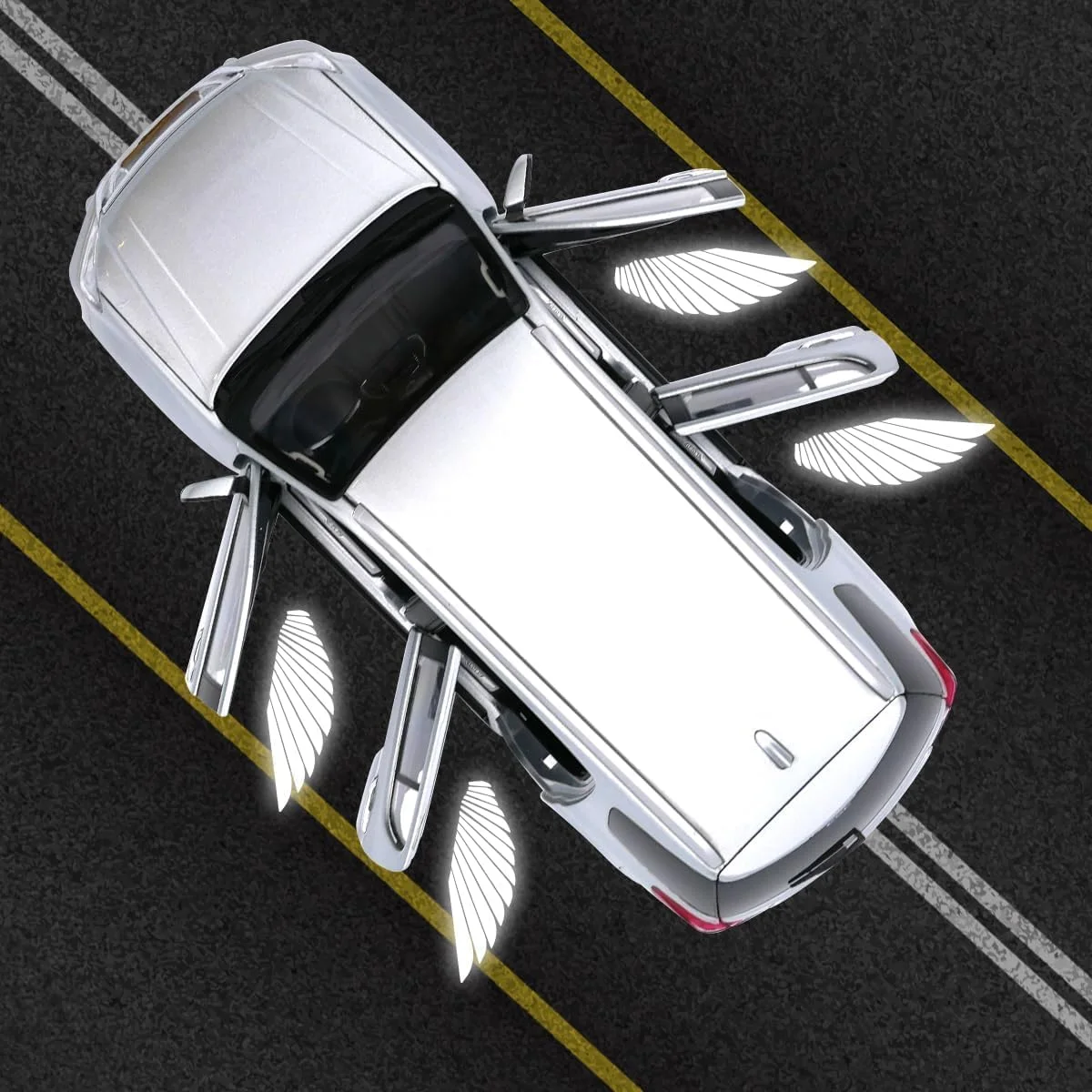 پروژکتور لوگو چراغ درب خودرو KASTWAVE مدل بال فرشته ای LED (دو عدد) پروژکتور لوگو چراغ درب خودرو KASTWAVE مدل بال فرشته ای LED (دو عدد)