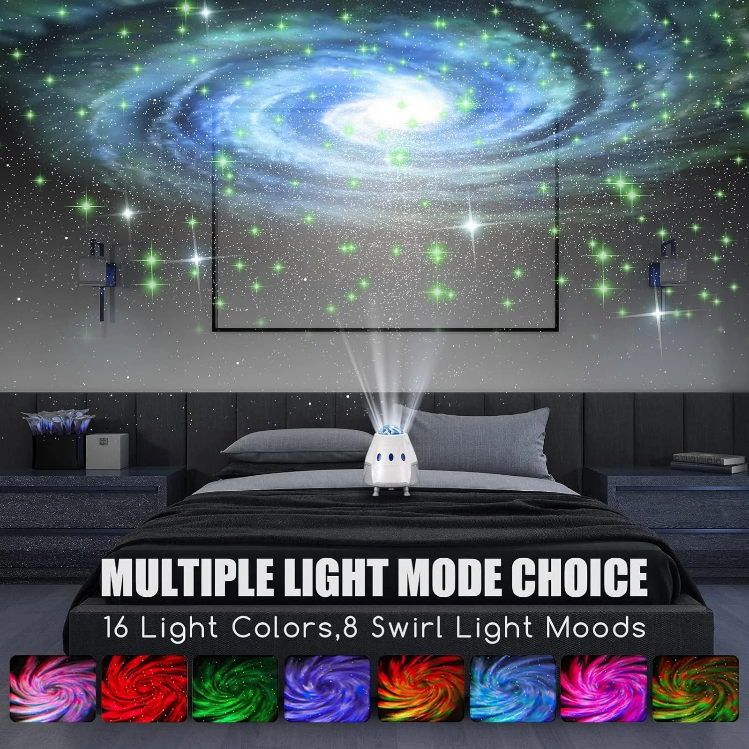پروژکتور ستاره کهکشانی با بلندگوی بلوتوث - چراغ خواب برای کودکان و بزرگسالان، ایده آل برای دکوراسیون اتاق خواب، مهمانی های خانگی و تجربه تئاتر پروژکتور ستاره کهکشانی با بلندگوی بلوتوث - چراغ خواب برای کودکان و بزرگسالان، ایده آل برای دکوراسیون اتاق خواب، مهمانی های خانگی و تجربه تئاتر