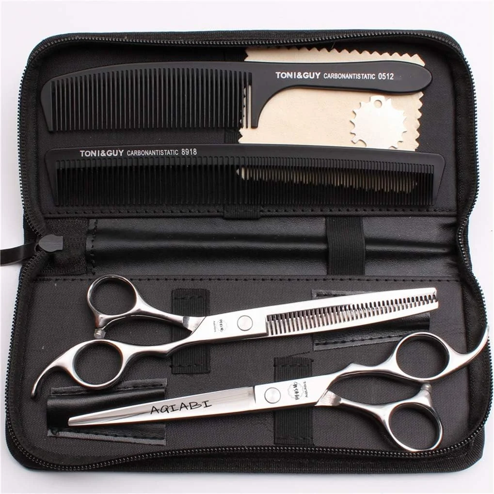 Professional Barber Scissors Set Upscale 5.5/6.0/6.5/7.0 Inch Hairdressing Scissors Thinning Shears Japanese 6CR Steel Hairdresser Haircuts Supplies Home Salon,5.5inch Professional Barber Scissors Set Upscale 5.5/6.0/6.5/7.0 Inch Hairdressing Scissors Thinning Shears Japanese 6CR Steel Hairdresser Haircuts Supplies Home Salon,5.5inch