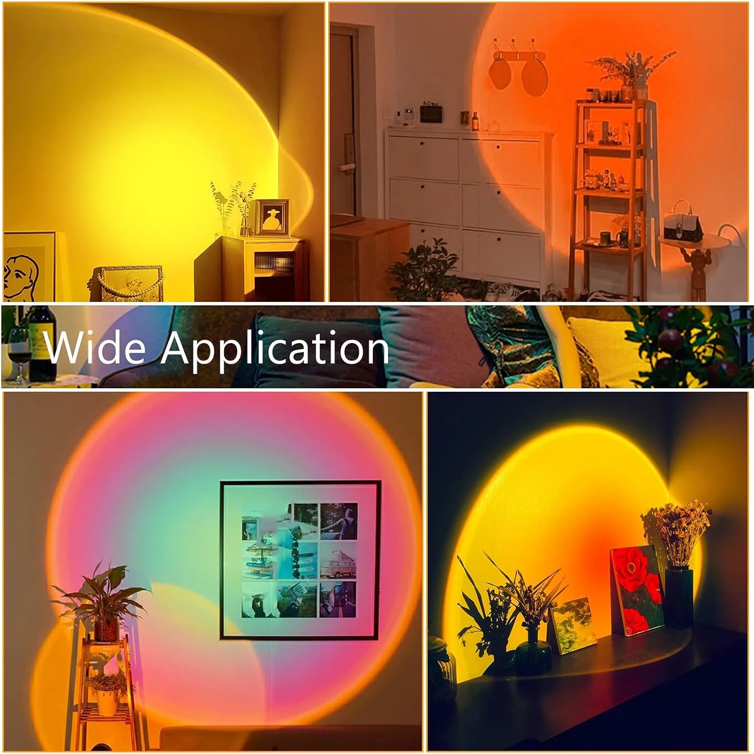 چراغ های غروب آفتاب KASTWAVE - چراغ های خورشیدی پروژکتوری 4 در 1 برای ایجاد نورپردازی رمانتیک با جلوه های رنگین کمان، غروب آفتاب، قرمز غروب آفتاب و خورشید برای دکوراسیون اتاق نشیمن و اتاق خواب چراغ های غروب آفتاب KASTWAVE - چراغ های خورشیدی پروژکتوری 4 در 1 برای ایجاد نورپردازی رمانتیک با جلوه های رنگین کمان، غروب آفتاب، قرمز غروب آفتاب و خورشید برای دکوراسیون اتاق نشیمن و اتاق خواب