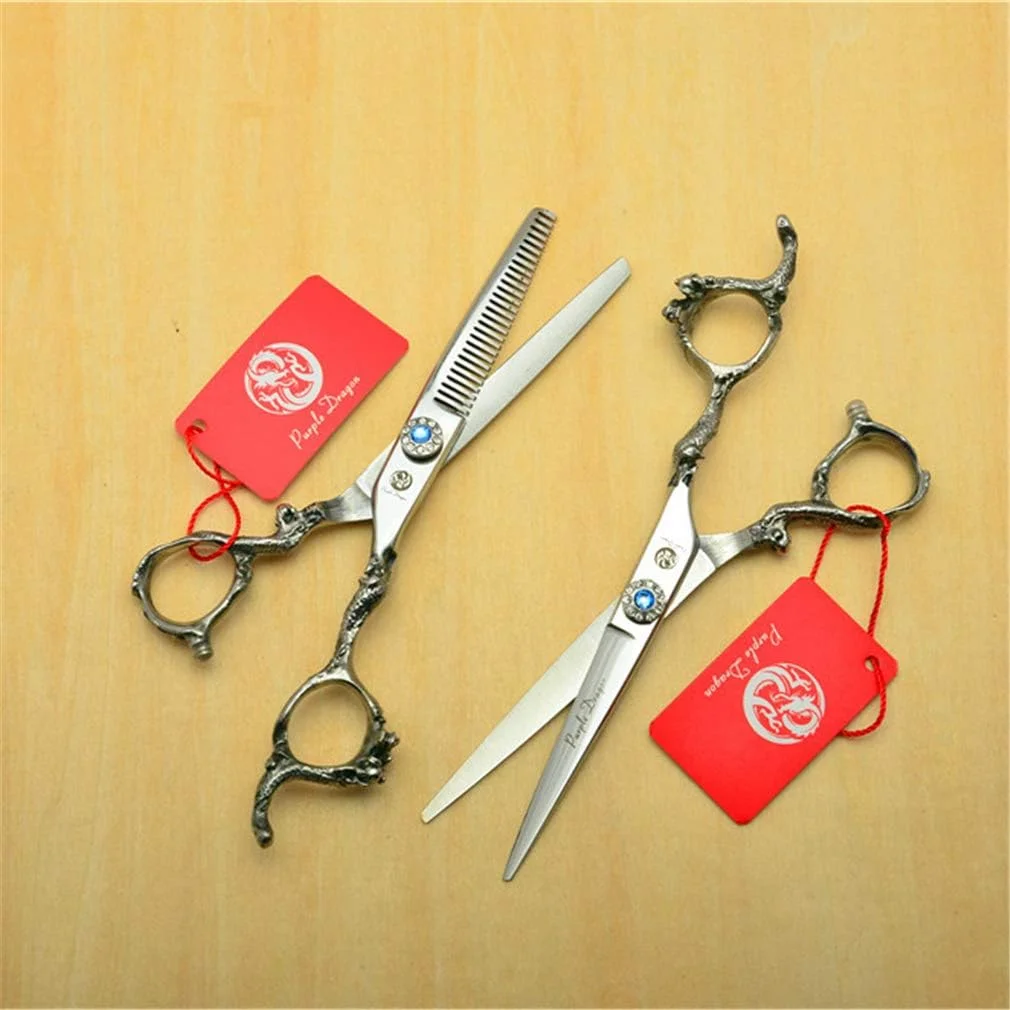 ست قیچی آرایشگری حرفه ای 6.0 اینچی یاقوت کبود راست دست، قیچی آرایشگری، قیچی پیتاژ، ابزار آرایشگاه، فولاد 440C، لوازم آرایشگری مو به همراه شانه ست قیچی آرایشگری حرفه ای 6.0 اینچی یاقوت کبود راست دست، قیچی آرایشگری، قیچی پیتاژ، ابزار آرایشگاه، فولاد 440C، لوازم آرایشگری مو به همراه شانه