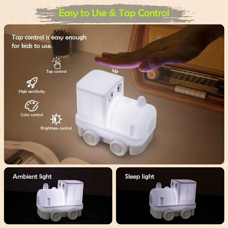 چراغ خواب کودک KASTWAVE، چراغ خواب فانتزی با سیلیکون نرم، 9 رنگ و چراغ خواب شارژی USB مناسب برای نوزادان، کودکان نوپا، کودکان و نوجوانان، اتاق خواب پسرانه چراغ خواب کودک KASTWAVE، چراغ خواب فانتزی با سیلیکون نرم، 9 رنگ و چراغ خواب شارژی USB مناسب برای نوزادان، کودکان نوپا، کودکان و نوجوانان، اتاق خواب پسرانه