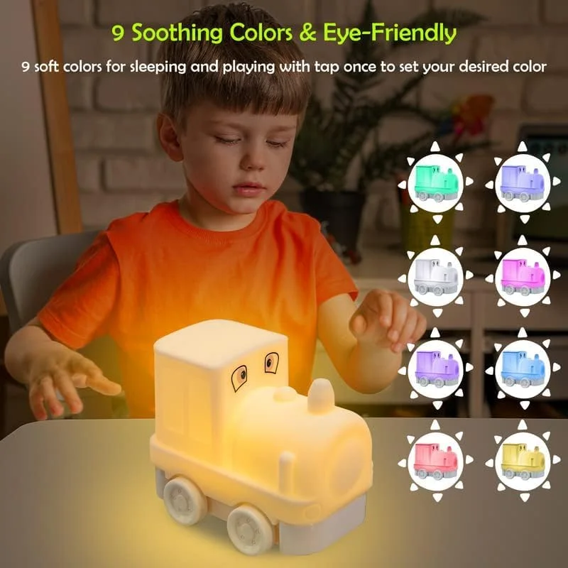 چراغ خواب کودک KASTWAVE، چراغ خواب فانتزی با سیلیکون نرم، 9 رنگ و چراغ خواب شارژی USB مناسب برای نوزادان، کودکان نوپا، کودکان و نوجوانان، اتاق خواب پسرانه چراغ خواب کودک KASTWAVE، چراغ خواب فانتزی با سیلیکون نرم، 9 رنگ و چراغ خواب شارژی USB مناسب برای نوزادان، کودکان نوپا، کودکان و نوجوانان، اتاق خواب پسرانه